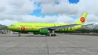 FSX Approach and landing in Sochi International Airport (URSS), Airbus A300B4-200 S7 Airlines