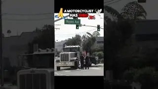 RIP‼️ Motorcycle collided with Semi Truck #truck #driver #motorcycle #rider