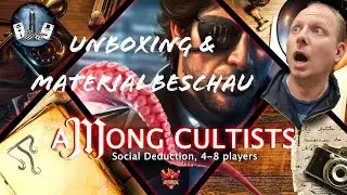 Unboxing: AMONG CULTISTS - Godot Games - Social Deduction meets Lovecraft / Among Us Boardgame - DE