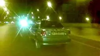 Meru Taxi rash without lights on highway