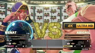 MENAT (Warlord) VS ABIGAIL (Master) | Street Fighter V CE | 4K60Fps Gameplay