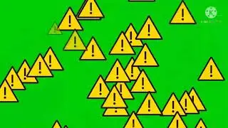 Is Raining Warning Signs (Green Screen)