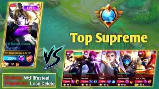 Dyrroth Vs 5 Supreme Top Global In Rank | Dyrroth Best Build 2022 | Build Top 1 Global Dyrroth 🔥