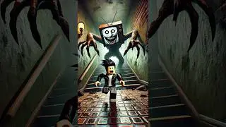 Running From the Monster TV in Roblox! 📺👹🏃&zwj;♂️ #roblox #funny #humor #cartoon #monster #shorts