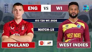 ENGLAND vs WEST INDIES T20 WORLD CUP 15TH MATCH LIVE | ENG vs WI LIVE MATCH COMMENTARY | ENG BAT