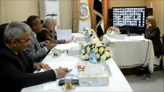 جلسة مناقشة رسالة الماجستير للطالبة لينا كامران إحسان