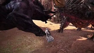 Ex behemoth vs AT Nergigante(battle between the hardest event bosses)
