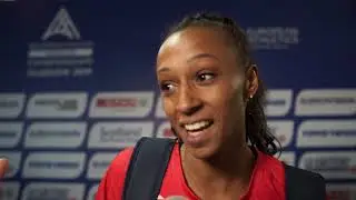 Ana Peleteiro (ESP) after winning Gold in the Triple Jump