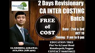STANDARD COSTING (PART III) CA INTER BY CA CMA KRISHNA AGRAWAL