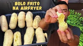 BOLO FRITO NA AIRFRYER - SEM LEITE E FICA SUPER SEQUINHO POR FORA E MACIO POR DENTRO!