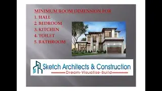 MINIMUM ROOM DIMENSION OR AREA FOR HALL, KITCHEN, BATHROOM AND TOILET.