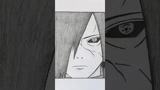 Madara Uchiha drawing || Easy anime drawing #shortsvideo #shorts #animedrawing