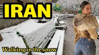 Winter in Iran 2025. Snowy Tehran rooftops / Snowy weather in Tehran