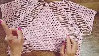 blusa de crochê fácil p,m,g,gg