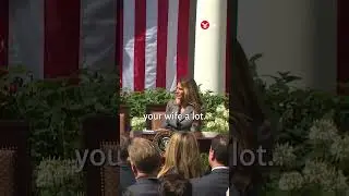 Trump jokes Putin likes Melania better than him