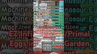 Grow a Garden EZ Infinite Dino/Primal Eggs