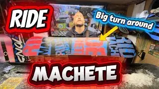 Сноуборд Ride Machete с ремонтом верхнего и нижнего слоев покрытия и полной химчисткой, большой п...
