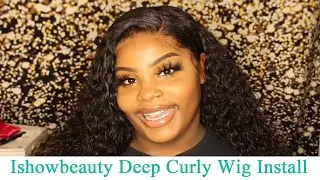 Ishowbeauty Deep Curly Wig Install