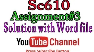 CS610 Assignment Solution with Word file