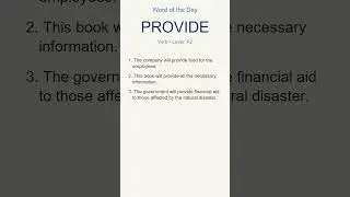 &ldquo;provide&rdquo; Meaning +3 Examples | Improve Your English Fast! 🚀📚 #vocabulary #learnenglish #shorts
