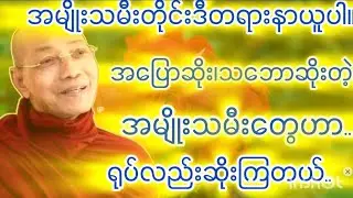အမျိုးသမီးတိုင်းဒီတရားနာယူပါ#ပါချုပ်ဆရာတော်တရားများစုစည်းရာ #buddhasim 