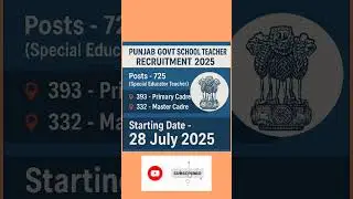 Punjab Government Teacher Jobs. #jobandvacancy #governmentjobs #jobskaro