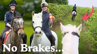 No Brakes! Too Fast Too Furious - Charity Farm Horse Ride POV Go-Pro - This Esme