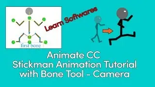Animate CC Stickman Animation Tutorial with Bone Tool - Camera - Character Rigging