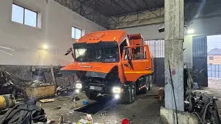 Завершение обслуживание оранжевого камаза 