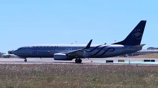 Boeing 737-85P, Air Europa, SkyTeam Livery (EC-LPQ), departing from Lisbon to Madrid (AEA66LQ)