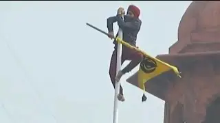 Nishaan Sahib Flag raised on red Fort on Republic Day | Viral video #Republicday | Black Day