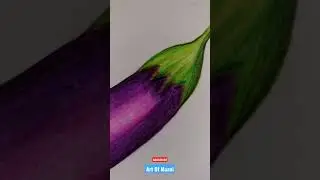 How To Draw Eggplant I Step By Step Draw Eggplant I Color Pencil Eggplant Sketch I Eggplant
