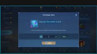 Mobile Legends Squad Name Change and Short Name too