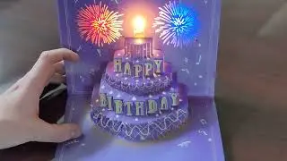 Fireworks Happy Birthday - Lights and Sound Pop-Up Card