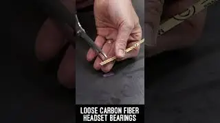 Fix loose headset bearing in carbon fiber frame #carbonfiberbike