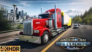 American Truck Simulator Gameplay : Kenworth W900 Transport Load of Silica to Tacoma | 4K HDR 60 FPS
