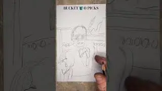 WEEKLY ART PROMPT- PHANTOM OF THE OPERA #musicsketch #bucketopicks #artprompt #timelapse #drawing