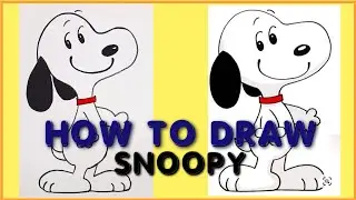 How to draw snoopy easy step by step for beginners