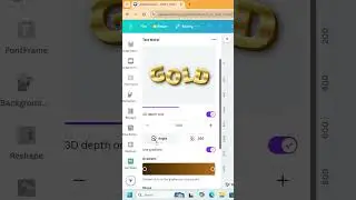 Create 3D Gold Text Effect #canva #tutorial #posterdesign #typography #gold #3d