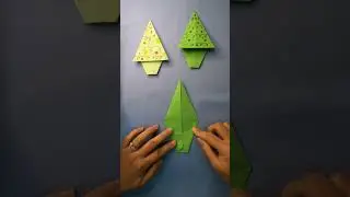Very Easy Origami Christmas Tree | Christmas Decorations | Paper Crafts #shorts #christmas #origami