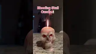 I love this bleeding skull candle I purchased from Walmart!🕯 #shorts #halloween #walmart