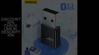 Baseus BA07 USB Bluetooth 5.3 Dongle Adapter for PC Speaker Wireless Mouse Keyboard Music Audio Rece