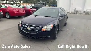 Used 2011 Chevy Malibu LT, blue- ZAM Auto Sales, 910 S. Church St. Burlington NC 27215, $6690