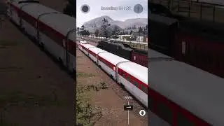 NYC aero train passing a Pennsylvania commuter on the other track