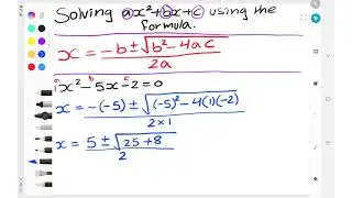 Solving Quadratic Equation - Quadratic Formula