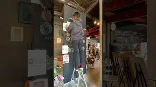 黒板アート お店の黒板にチョークで一発描き✍️🔥