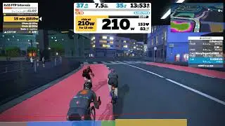 【Zwift2022/02/24木曜日実施】ワークアウト2x15 FTP Intervals(FTP211) On Electric Loop In Makuri Islands