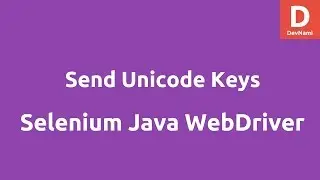 Send Unicode Keys with Selenium Webdriver