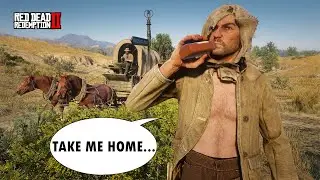Drunk John Requests A Ride - All Dialogues | RDR2