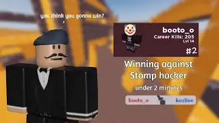Winning against Stomp hacker under 2 minutes | Roblox Arsenal